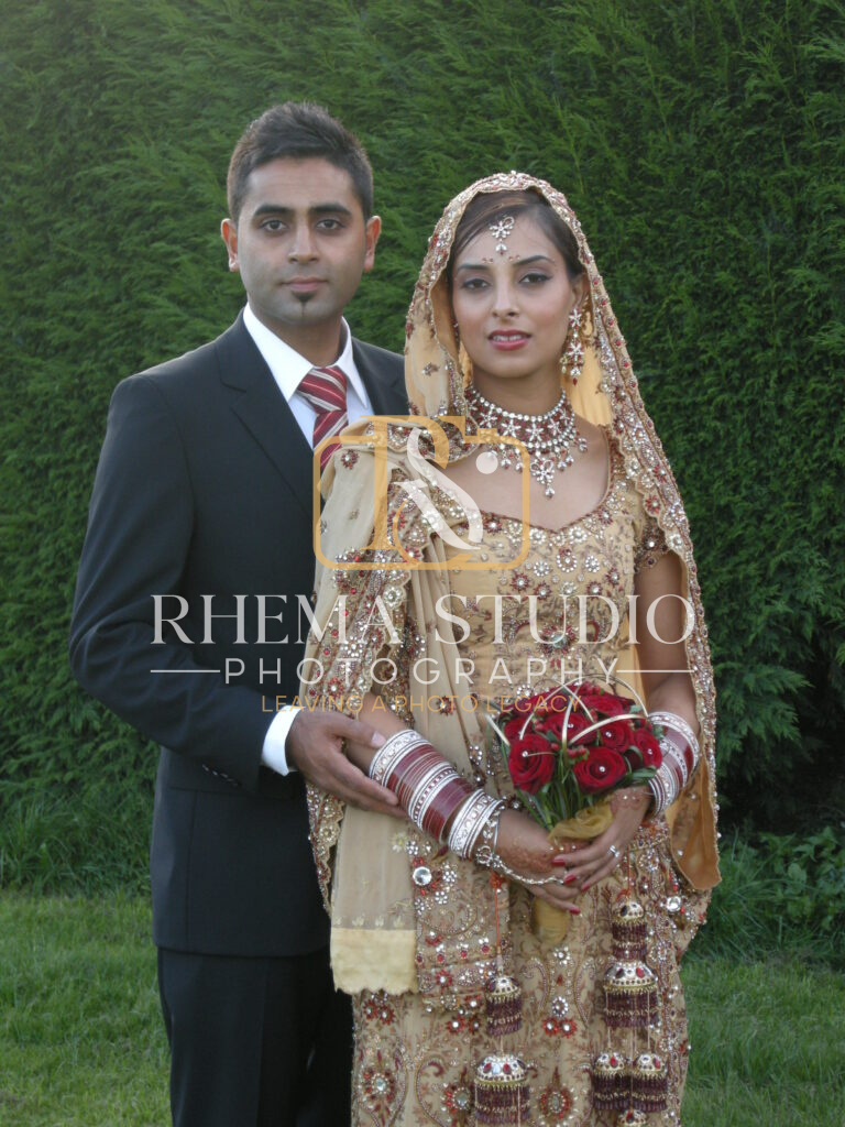 lovely couple at the wedding reception